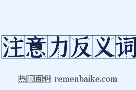 注意力反义词是什么意思的图片
